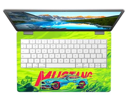 Image of PIXELARTZ Full Body Laptop Skins Sticker Laminated HD Quality Vinyl fits Upto 15.6 inches Compatible with Dell, Lenovo, Acer, HP, Asus -Self-Adhesive (Mustang GT)