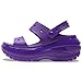 Crocs Unisex Classic Mega Crush Platform Sandals Wedge, Neon Purple, Numeric_6 US Men