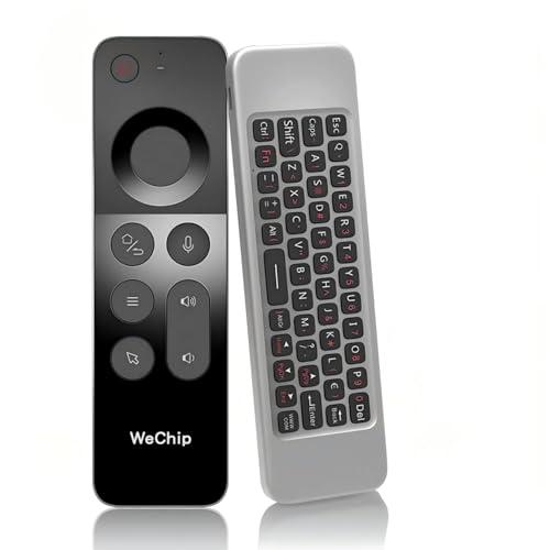 Image of 4-in-1 W3 Air Mouse, 2.4g Lightweight Voice Remote Control, Wireless Remote Control with Keyboard, Suitable for Shield/Android TV Box/Computer/Projector/HTPC/All-in-one Machine(Black Gray)