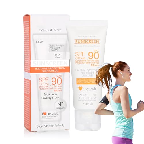 40 Ml Crème Solaire SPF50 ++, Lait Solaire Hydratant, Visage et Cou Entier Du Corps Protection Contre Les Rayons UV du Bloque L'Ecran Solaire Hydratant et Blanchissant
