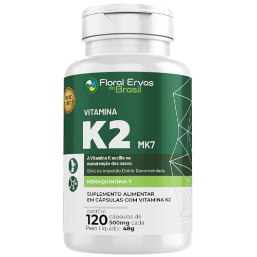 Vitamina K2 Mk-7 120 Cápsulas 500mg Menaquinona 7 Econômica