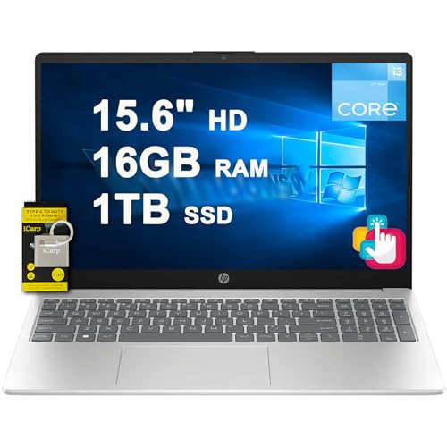 HP Business Laptop 15.6" HD BrightView Touchscreen Intel