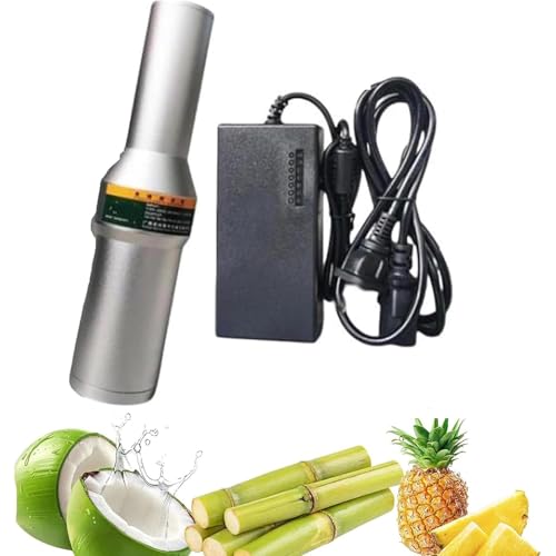 Mavdecll 80W Electric Sugarcane Peeler Machine, Stainless Steel Coconut Peeler with Pure Copper Motor, Fast Peeling for Sugarcane, Coconut, Pineapple, Winter Melon