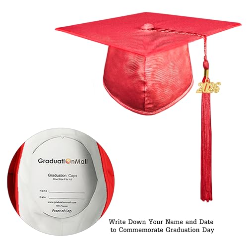 image for GraduationMall Shiny Graduation Cap and Gown with 2026 Tassel for High