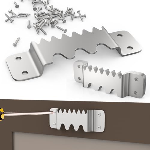 Image of Aifeier ET 6PCS Large Sawtooth Picture Hangers Supports 300 lbs Heavy Duty Picture Hanging Hardware Picture Frame Bracket with Screws, Painting Hanging Accessories for Heavy Decorations(Silver)