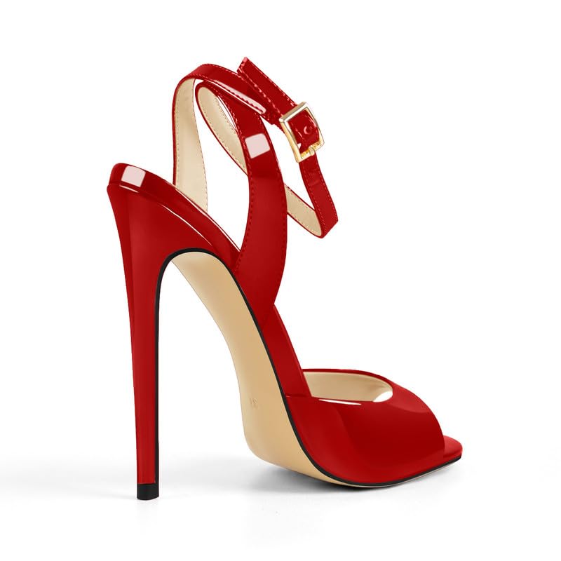 blingqueen Peeptoe - Sandalias de tacón alto para mujer