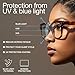 miyya Blue Light Glasses for Women & Men – Oversized UV & Blue Light Blocker Chunky Frames, Stylish Eyewear Accessories