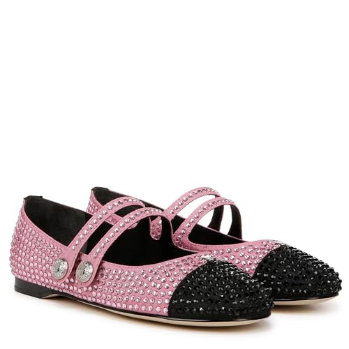 Circus NY by Sam Edelman Women's Zoey Mary Jane Flat, Pink Confett/Black, 10