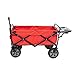 Mac Sports Collapsible Folding Outdoor Utility Wagon with Side Table - Red