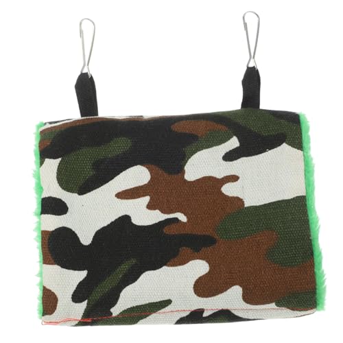 GALPADA Bird Plush House Parrot Hammock Cozy Hanging Nest for Birds Bird Bed for Sleeping and Playing Easy to Install Present for Bird Lovers Camo