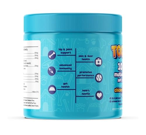 Toots-10-in-1-Multivitamin-for-Dogs-120ct-Chicken-Flavor-Soft-Chews-for-Hip-and-Joint-Skin-and-Coat-and-Immune-Support-Organic-Gluten-Free-Dog-Vitamins-for-All-Breeds-and-Ages