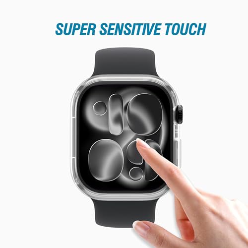 Image of Ailun for Apple Watch Series 10 Screen Protector Case [42mm], Ultra-Thin Hard PC Case Built in Tempered Glass Screen Protector for iWatch, Shockproof Cover with Button [2 Pack][Clear]