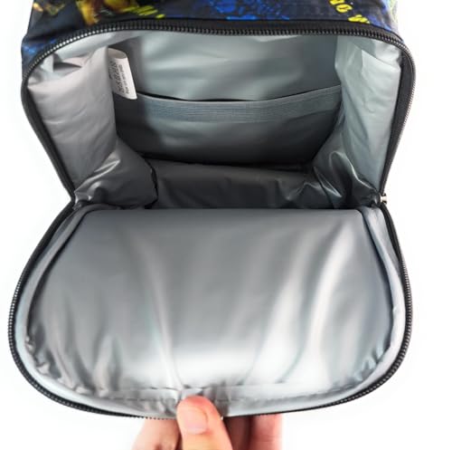 Kit Escolar Infantil Mochila Com Lancheira Térmica e Estojo Mega Heroes Para Menino