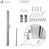 VOUNOT Retractable Side Awning, Outdoor Privacy Protection Screen for Garden, Balcony, Terrace, 180 x 300 cm, Dark Grey - Image 5