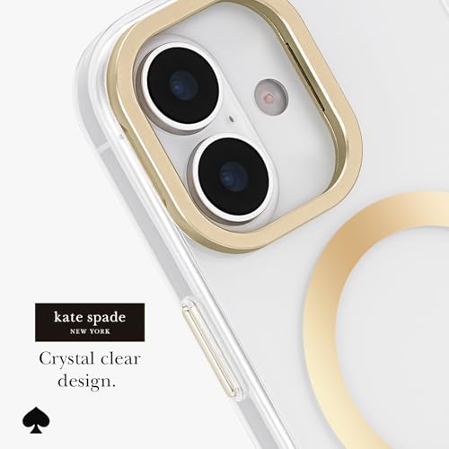 Image of kate spade new york iPhone 17 Case with Camera Stand - Icon Clear | Compatible with MagSafe - Lightweight Designer Case for iPhone 17 with Anti-Scratch Coating and Crystal Clear Design