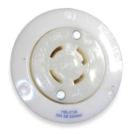 30A Flanged Twist-Lock Receptacle 3P 4W 250VAC