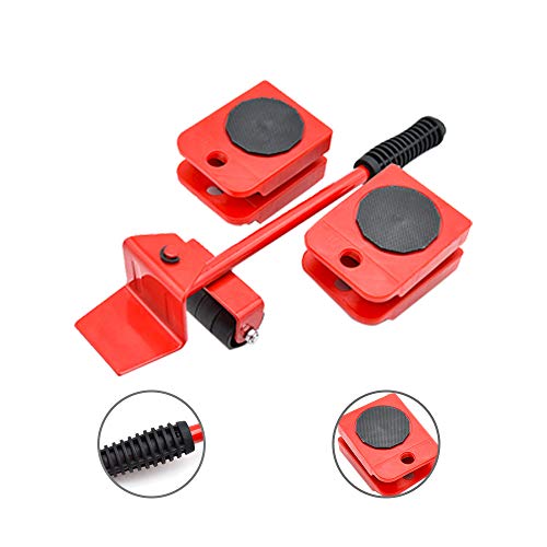 Lesgos Movers de Muebles, Kit de Elevación de Muebles, Herramientas de Movimiento de Rodillos de Muebles Pesados con 4 Deslizadores, hasta 100 Kg / 220 Libras