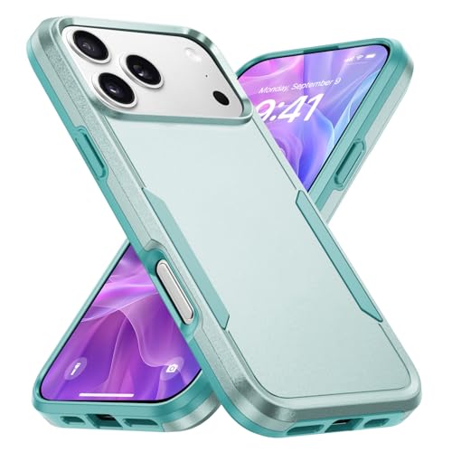 Hsefo Designed for iPhone 17 Pro Max Case, Dual Layer Heavy Duty Shockproof Protective Phone Cases Cover, Military Grade Drop Protection, Green