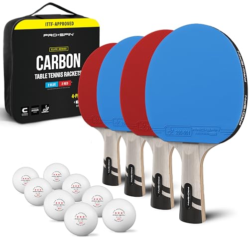PRO SPIN Ping Pong Paddles - Carbon Fiber 7-Ply Controller Paddle