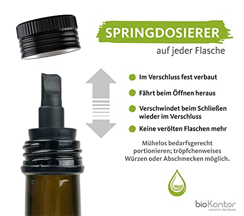 MCT Öl BIO 500ml aus 100% bio Kokosöl | premium Qualität | 70% Caprylsäure C8 und 30% Caprinsäure C10 | rein mechanisch hergestellt - bioKontor