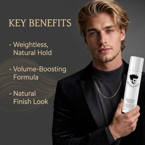 Image of Avenue Man Hair Thickening Spray for Men - Unscented Texturizing Spray for Men - Instant Volume, Strong Hold & All-Day Control - Lightweight & Easy Rinse Formula Mens Hairspray Extra Hold - 8.5 oz