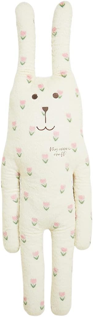 Craftholic Soft Plush Cushion Doll - Tulip Flower Rab Bunny, Brown Hearts Rab