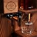 Personalized Wooden Wall Mount Whiskey Dispenser with Glasses, Custom Whiskey Gift, Liquor Decanter, Home Bar Decor, Unique New Home Gift