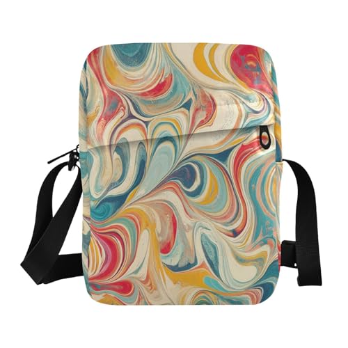 Vibrant Tie Dye Pop Art messenger bag cute crossbody bag men Womens Purse Cross Body Adjustable Strap for work work