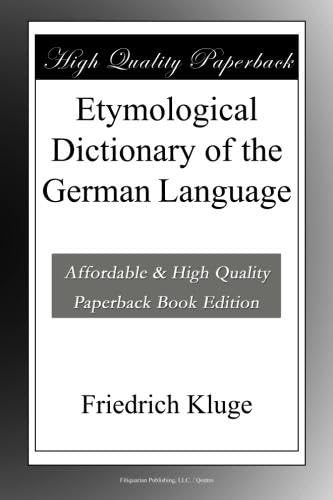 Etymological Dictionary of the German Language