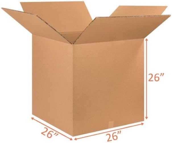 26x26x26 Double Wall Shipping and Packing Box (1 Pack)