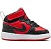 Nike Little Kid's Court Borough Mid 2 Shoes, University Red/Black-White, 2.5Y
