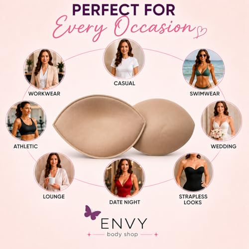 Coussinets push-up contre poitrine asymétrique : inserts façonnants correcteurs - 4