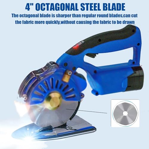 Electric Fabric Rotary Cutter, Adjustable Speed, 100/110/125mm Thickness, Perfect for Multi-Layer Fabric & Leather, Efficient Cutting Machine, Ideal Sewing Tool