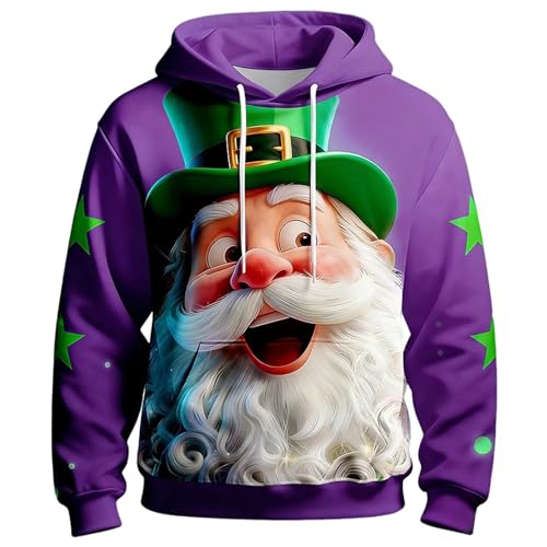 Sudadera con capucha para hombre en color morado talla S de manga larga fina casual