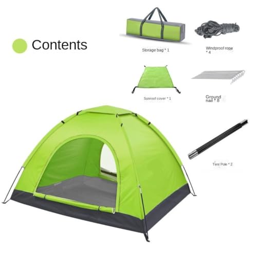 Carpa ligera para camping 3-4 personas resistente al sol miniatura 2