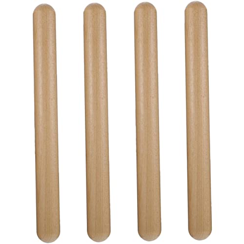 Garneck Wooden Music Toys Rhythm Sticks for Boys and Girls 4pcs Hand Percussion Instruments Set
