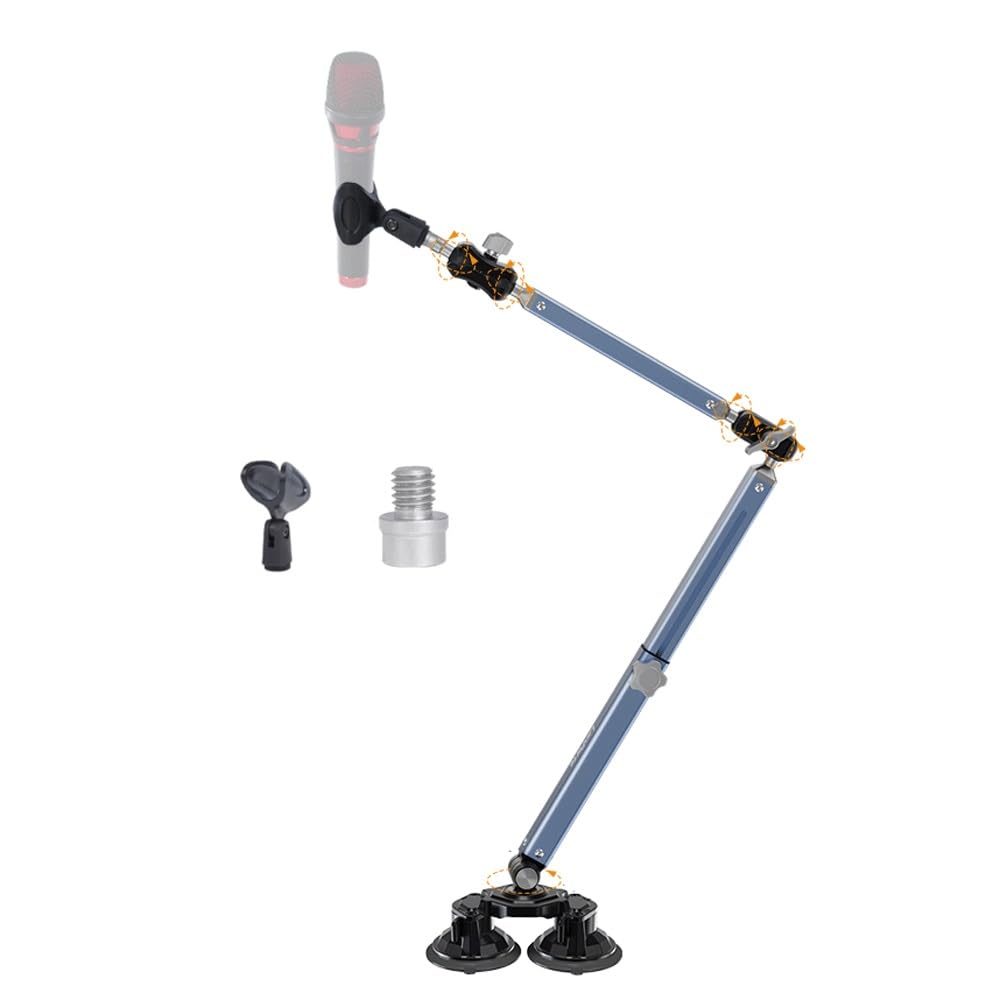 Support De Bras De Perche De Microphone, Bras De Micro Réglable À Profil Bas, Supports De Micro Rotatifs, Support En Porte-à-faux De Bureau For Studio D'enregistrement En Streaming De Podcast De Jeu