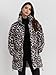 utcoco Womens 2025 Fashion Leopard Padded Puffer Coat Stand Collar Full Zip Winter Warm Down Coat Parka Overcoat (Large, Brown)