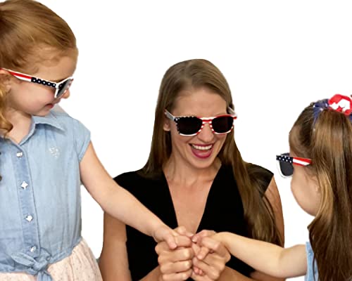 Mommy and Me Matching Red White and Blue Patriotic American Flag USA Sunglasses4