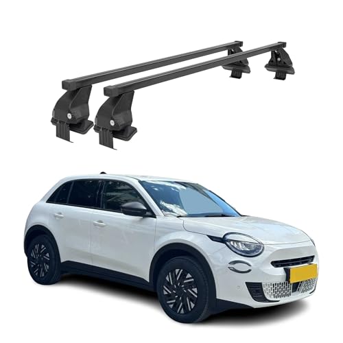 OMAC Barras Transversales Aluminio para Nissan Juke I 2010-2019 – Antirrobo – Canal en T – City Crash Test – Máx 50 kg Gris