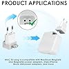 2 Pcs Mac AC Adapter European Travel Charger Converter Spare Connector Replace Plugs Replace Plugs for MacBook - Compact and Lightweight Universal Power Adapter for Traveling in Europe #5