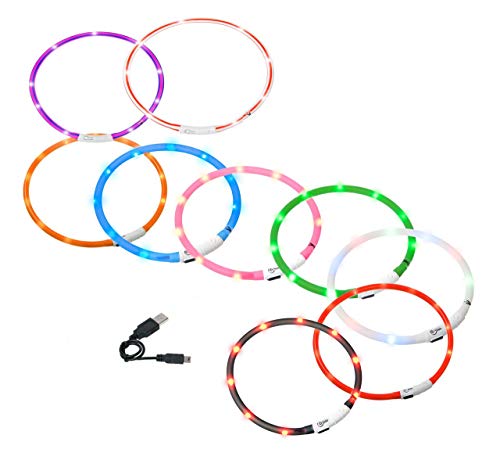Karlie Visio Light LED Schlauchhalsband L: 20 - 70 cm rot