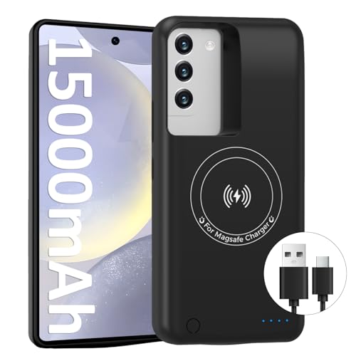 Cargador portátil para Galaxy S23 funda de batería 15000 mAh inalámbrica Qi 20W