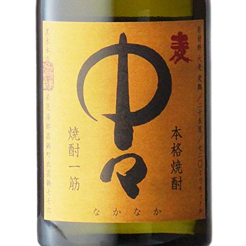 Amazon.co.jp: 麦焼酎 黒木本店 「中々」(なかなか) 720ml