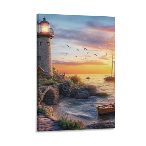 Toile phare murale haute définition grand format 40x60cm décoration