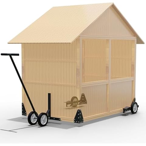 Belinova Chicken Coop Wheels Kit - Portable Poultry Tractor Mobilization Steel Chicken Coop Accessories - Set of 6 Chicken Run Wheels-Chicken Cage Not Included-Patent Pending Cover