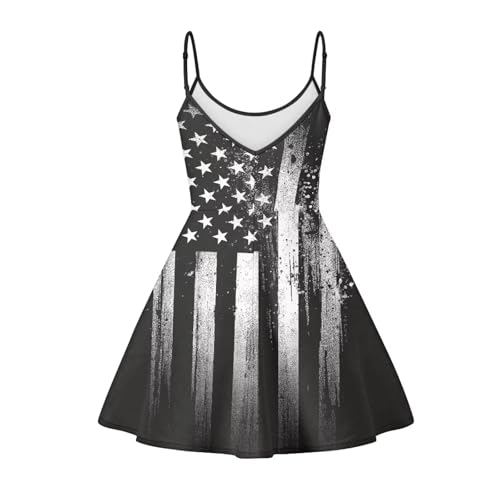 Image of Cozeyat Women Girls Summer Sleeveless Dress Casual Swing Beach Cover Up Knee Length Dresses,Large Size XS-4XL