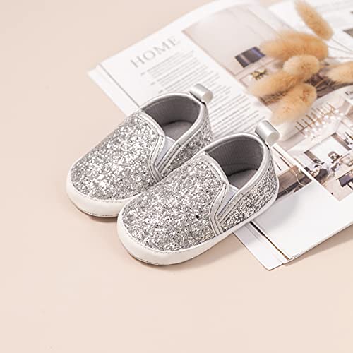 Image of Infant Baby Boys Girls Canvas Sneaker Toddler Slip On Anti Skid Newborn First Walkers Candy Shoes for 0-18 Months