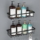Photo Gallery oasiteege mensole doccia per doccia interna, confezione da 2 cestini adesivi da bagno per riporre e organizzare, set di supporti da parete per vasca da bagno e shampoo, per camper, nero Photo Gallery oasiteege mensole doccia per doccia interna, confezione da 2 cestini adesivi da bagno per riporre e organizzare, set di supporti da parete per vasca da bagno e shampoo, per camper, nero
