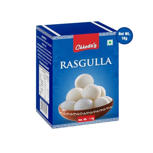 Image of Chheda's - Rasgulla - Indian Sweets - Tin Sweets - Festive Gift Pack - 1000 Gm Pack of 1